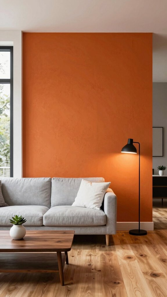 burnt orange wall paint guide