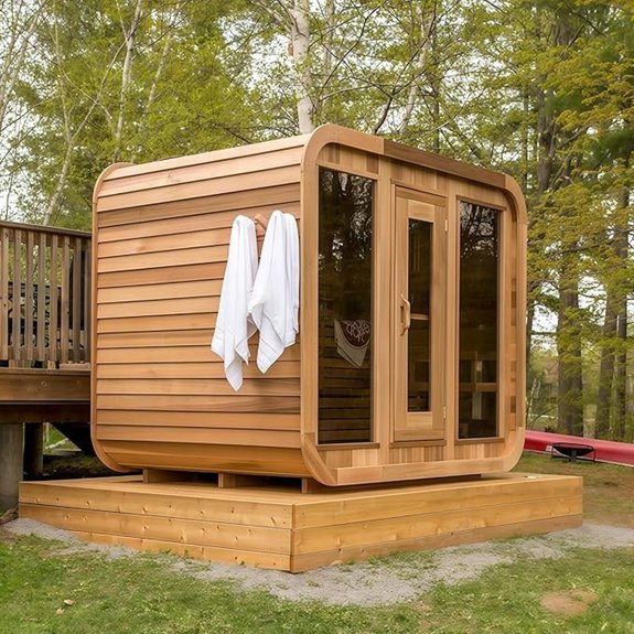 canadian cedar six person sauna
