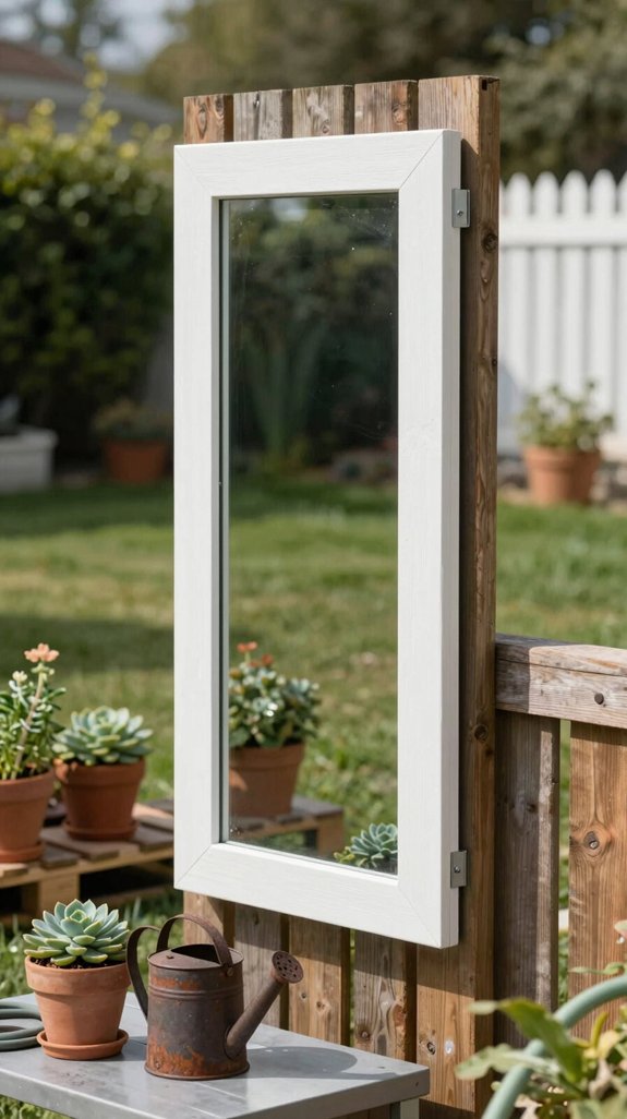 27 Backyard Ideas on a Budget That Look Surprisingly Expensive 24 cedar framed outdoor mirror
