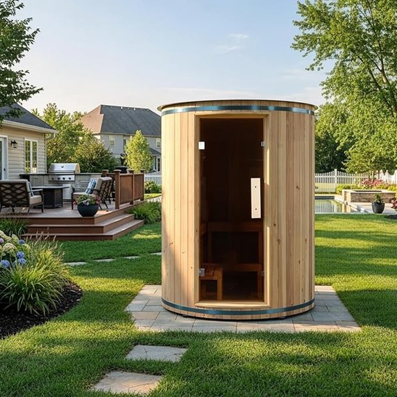 cedar sauna with 6kw stove