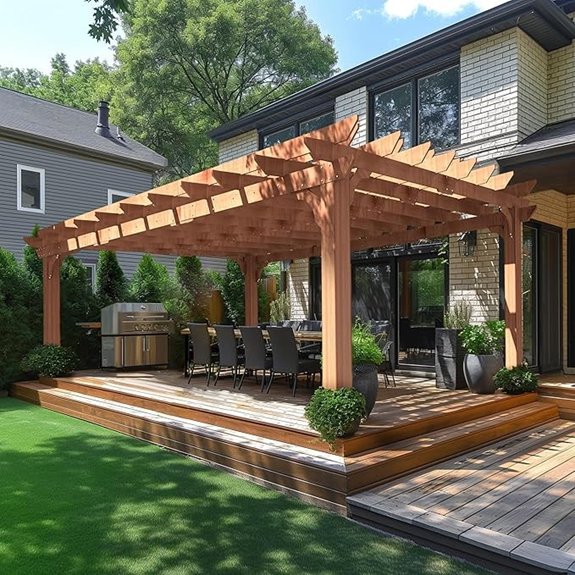 cedar wood pergola kit cedar wood pergola kit