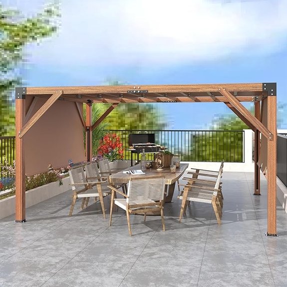 cedar wood pergola kit