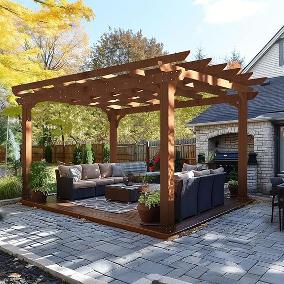 cedar wooden pergola kit