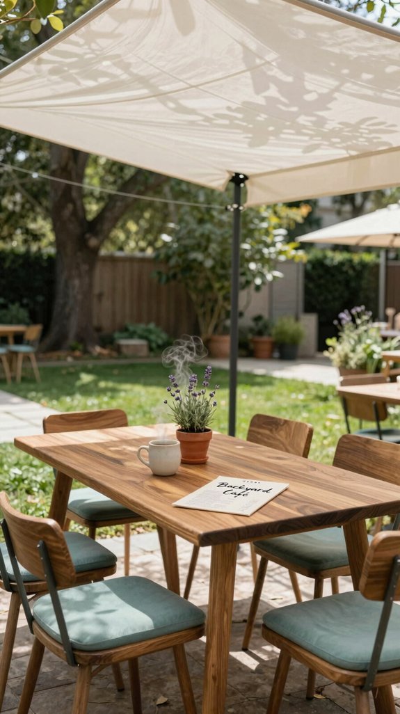 central table adjustable canopy