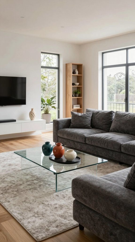 ceramic warmth enhances living room