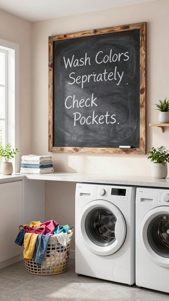 chalkboard laundry reminders enhance organization