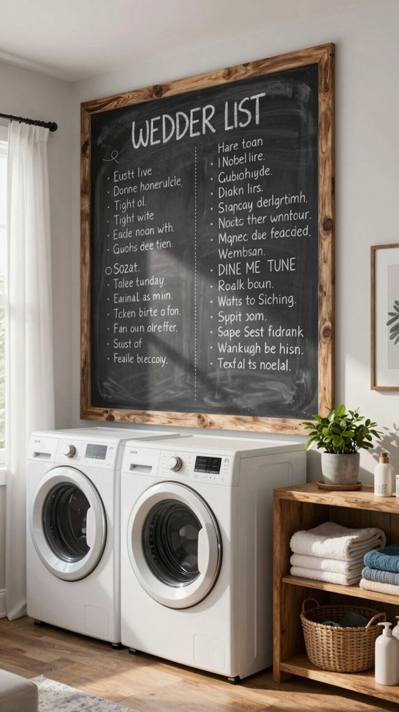 chalkboard wall for organization