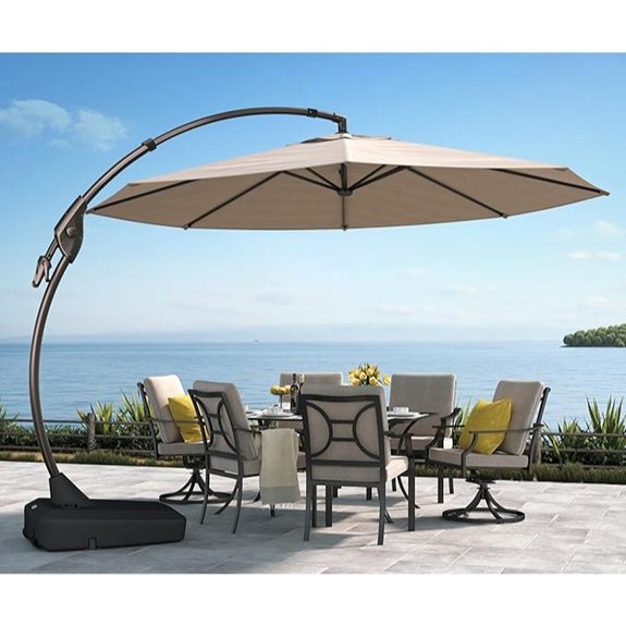 champagne 11 ft cantilever umbrella