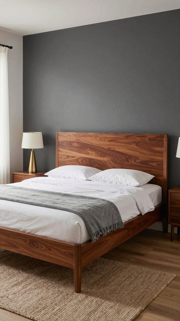 charcoal gray accentuates mahogany