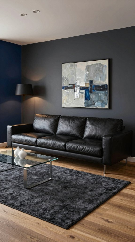 charcoal navy sophisticated living