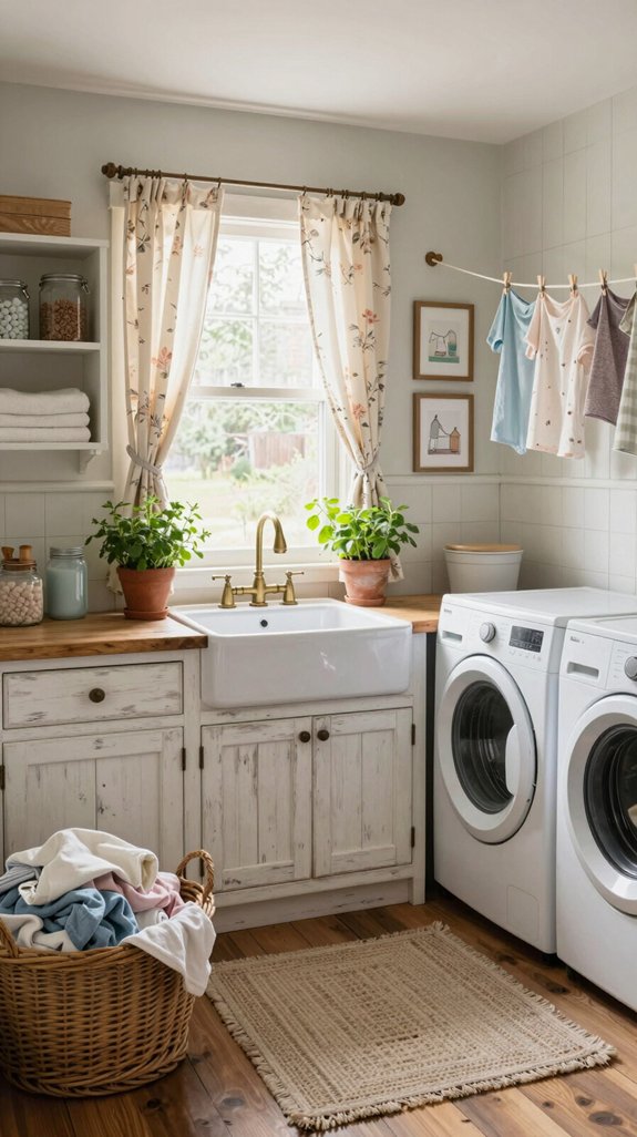 charming cottage laundry organization