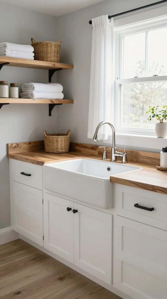 charming farmhouse style laundry sinks