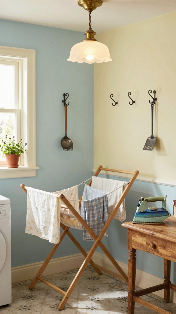 charming vintage inspired laundry lighting