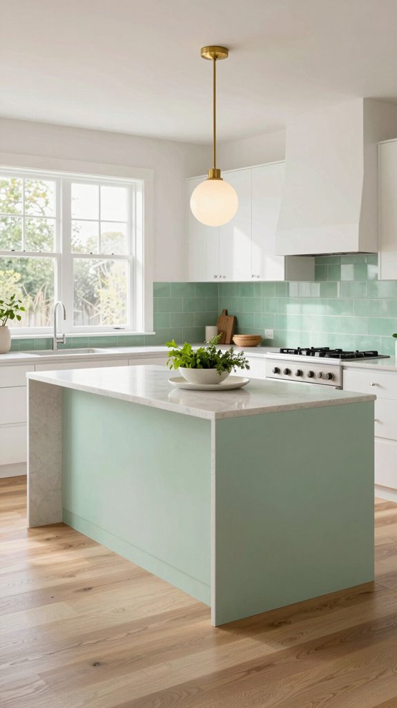 chartreuse mint fresh kitchen