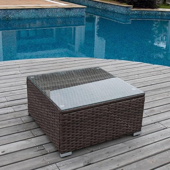 cheapest outdoor wicker coffee table