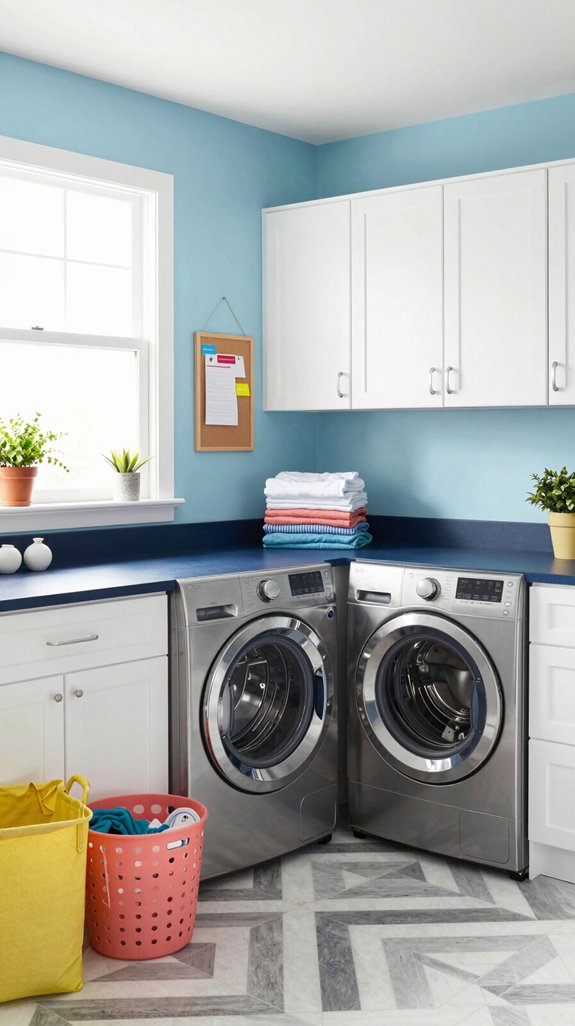 cheerful laundry room transformation
