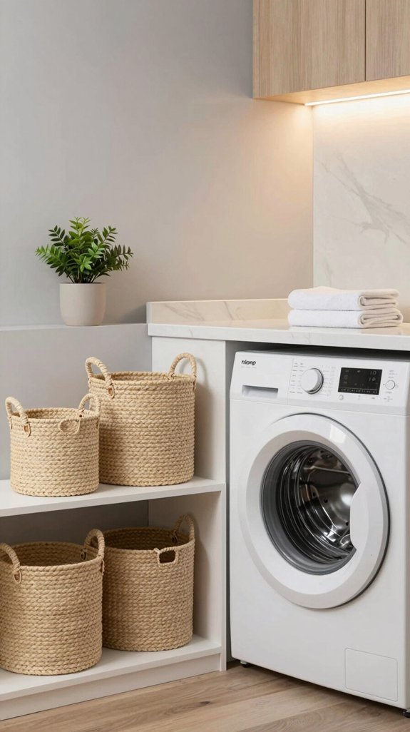 chic baskets for organized laundry