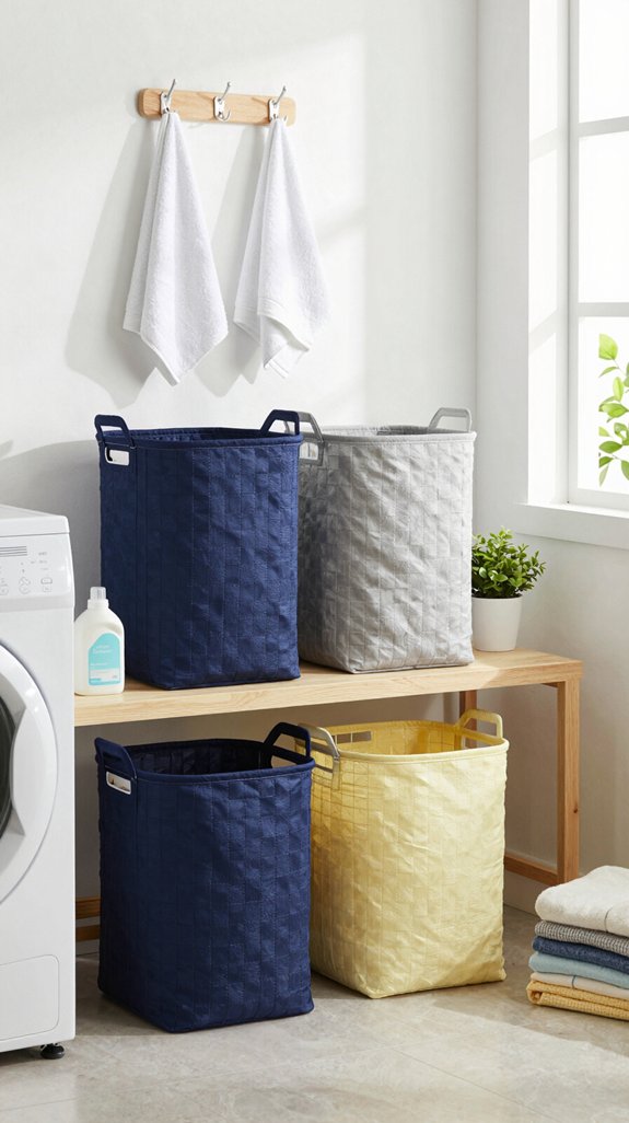chic organized laundry baskets