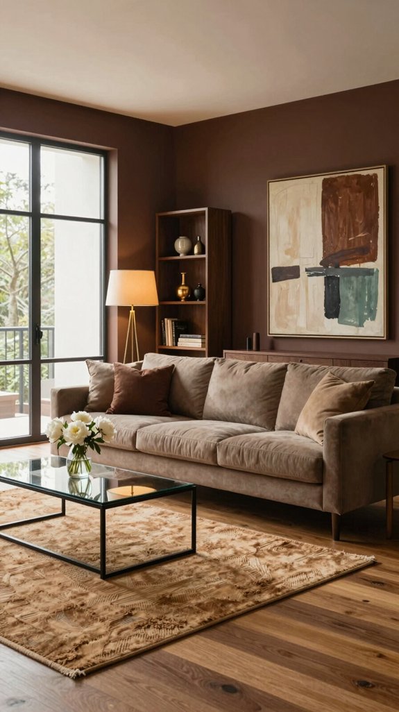 chocolate brown adds sophisticated warmth