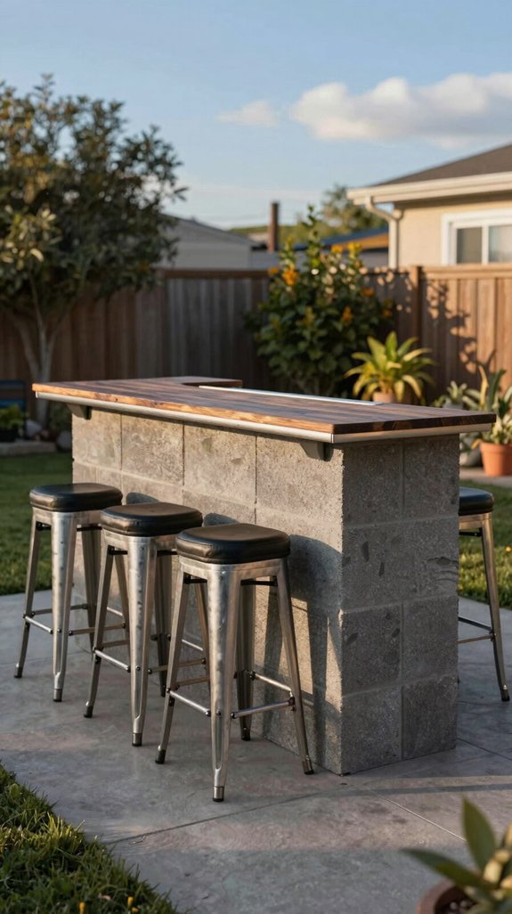cinder block diy bar cinder block diy bar