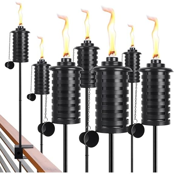 5 Best Garden Torches That Light Up Every Evening Outdoors 1 clamped 40 inch citronella torch