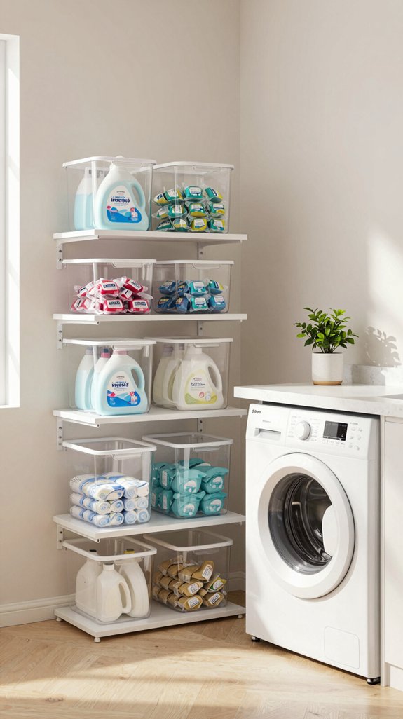 clear containers enhance organization