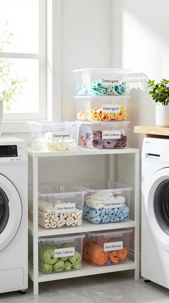 clear containers enhance organization