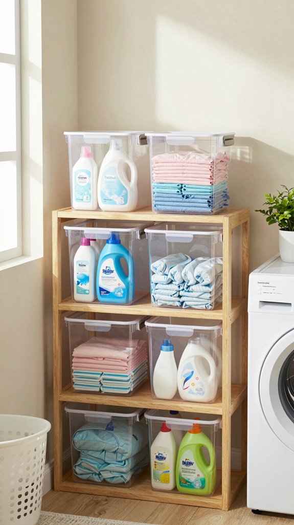 clear containers enhance organization
