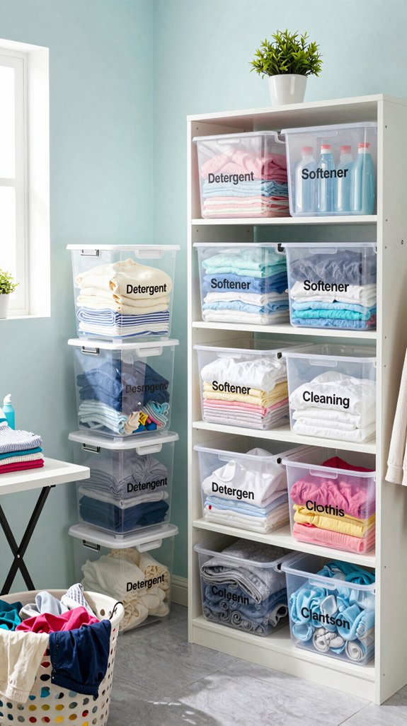 clear containers for organization