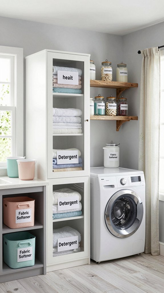 clear labels for organized storage