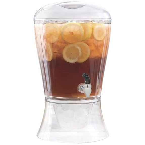 clear three gallon beverage dispenser