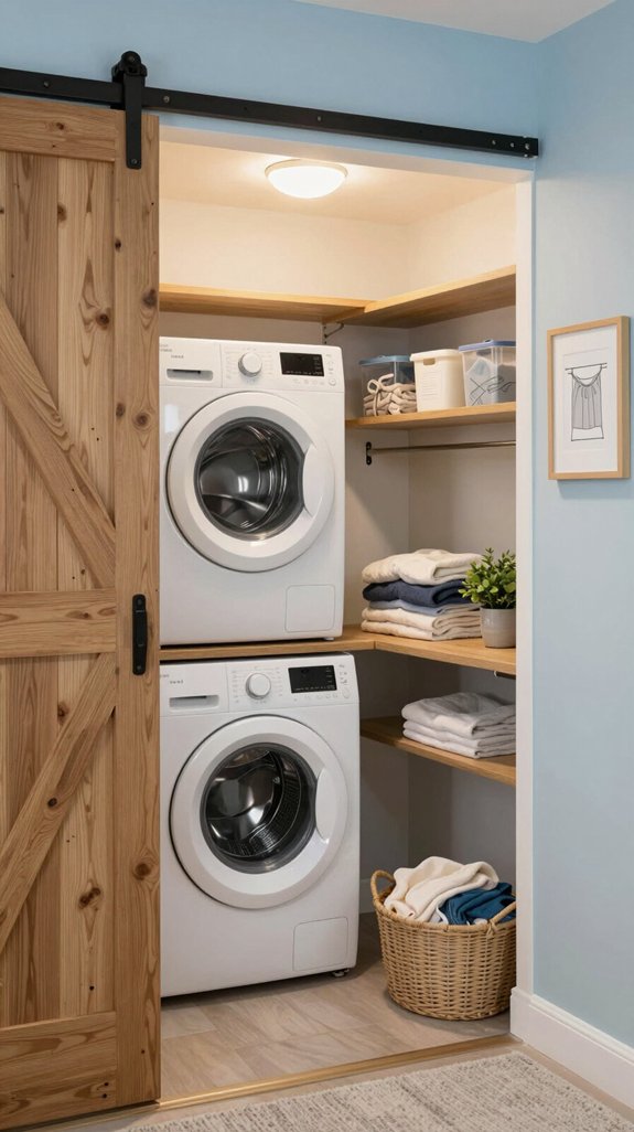 closet laundry nook transformation