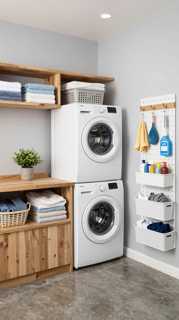 clutter free garage laundry maintenance