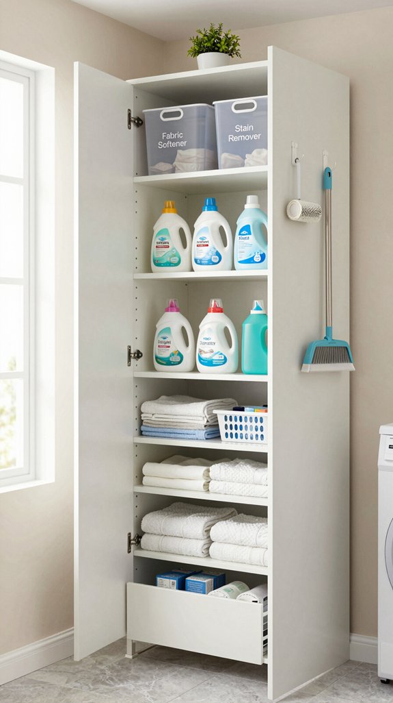 16 Laundry Room Closet Ideas for Hidden Storage 2 clutter free laundry organization solutions