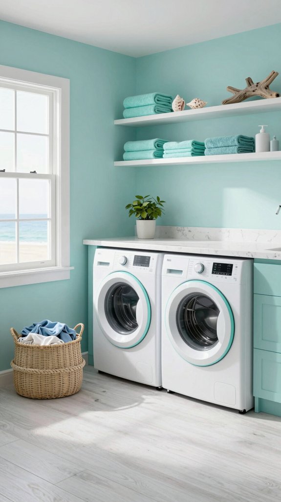coastal retreat laundry room
