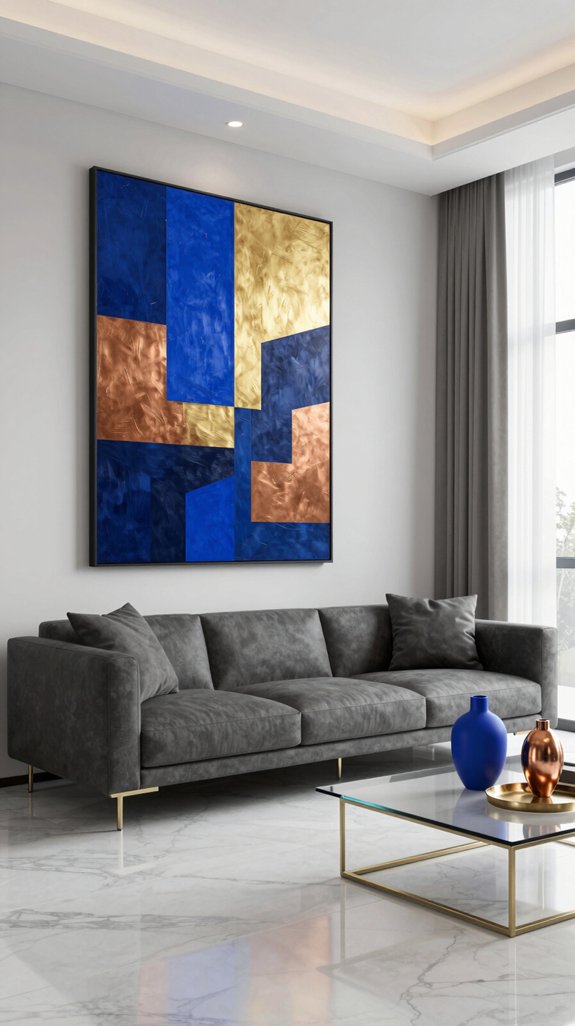 cobalt accessories paired with metallics