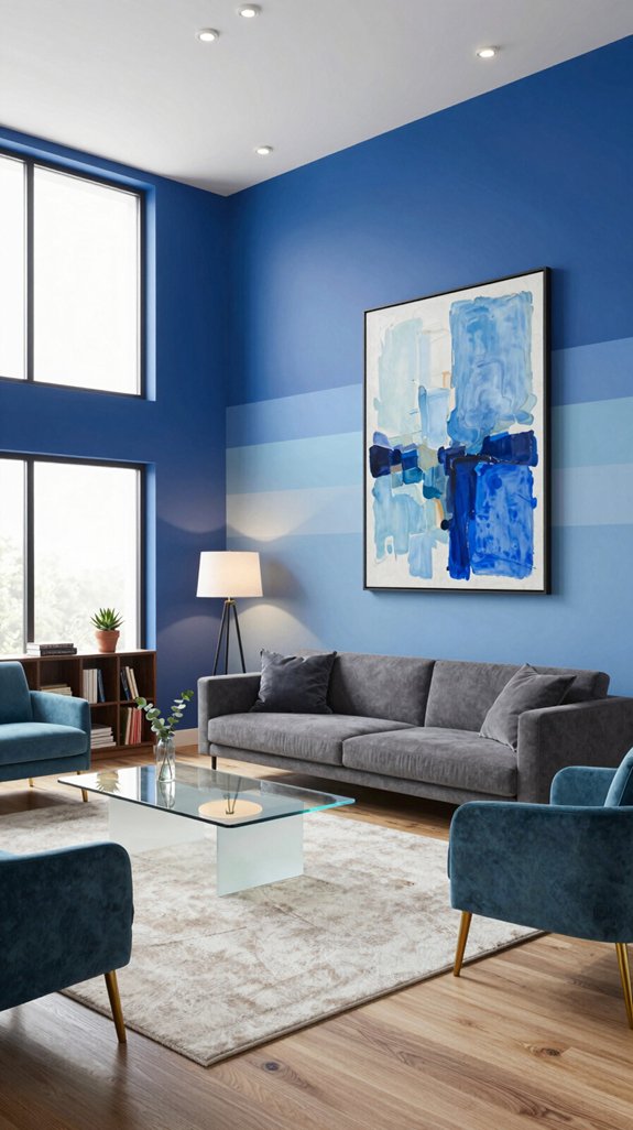 cobalt blue layered calm