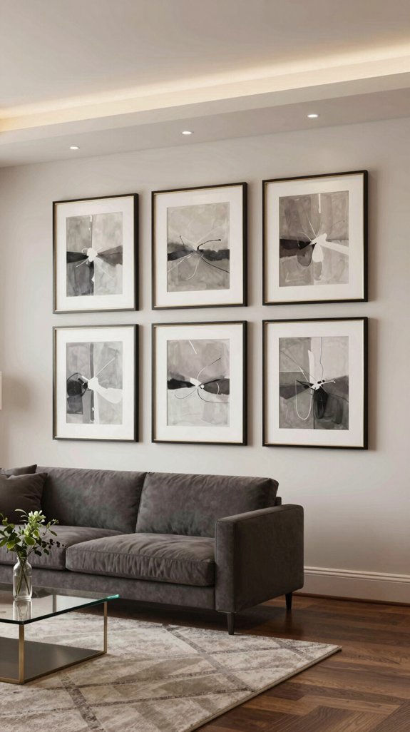 17 Modern Classic Interior Design Ideas for Living Rooms 16 cohesive gallery wall design