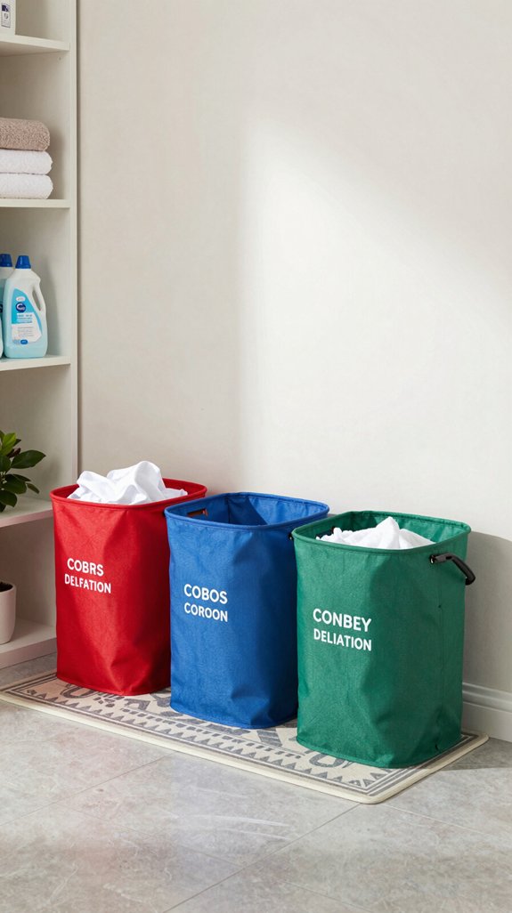 color coded laundry organization made easy