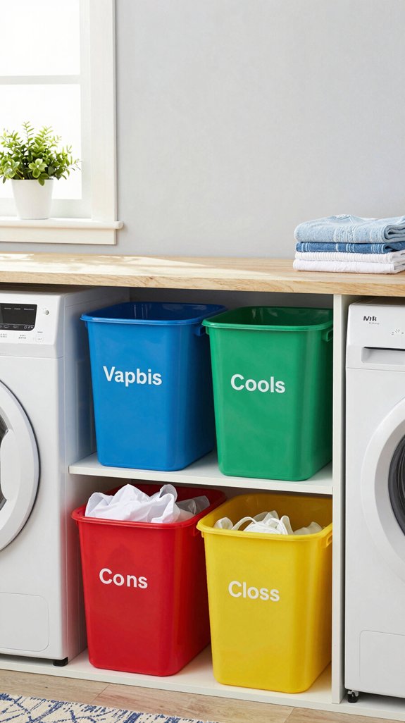 color coded laundry sorting system
