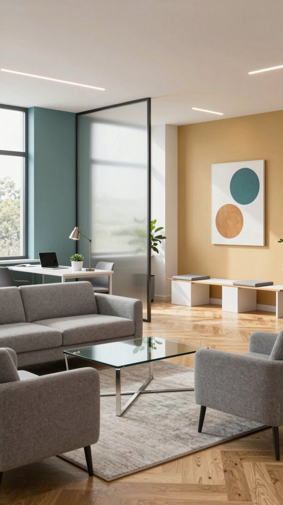 color coded zones around grey