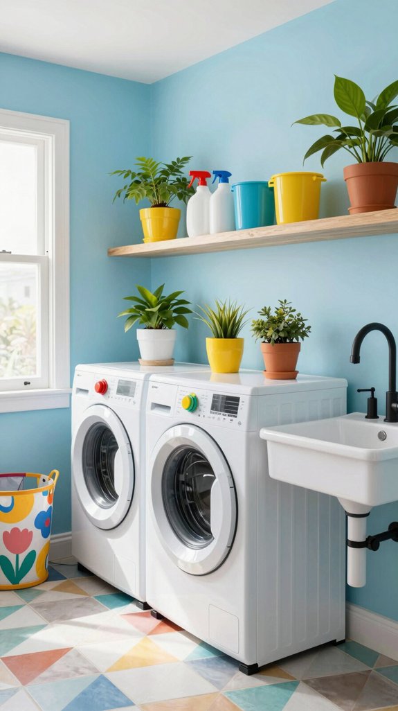 colorful hardware laundry upgrades
