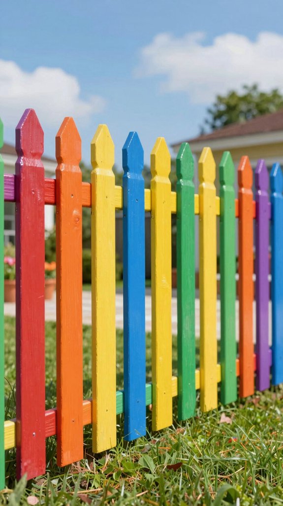 colorful picket fence colorful picket fence with leds