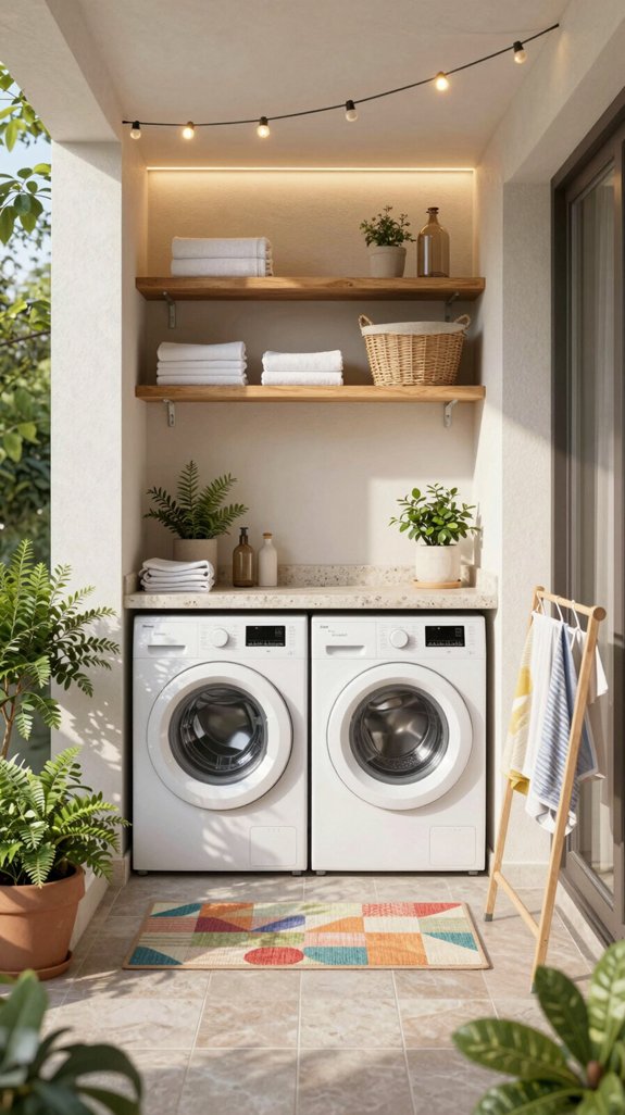 compact efficient laundry nook
