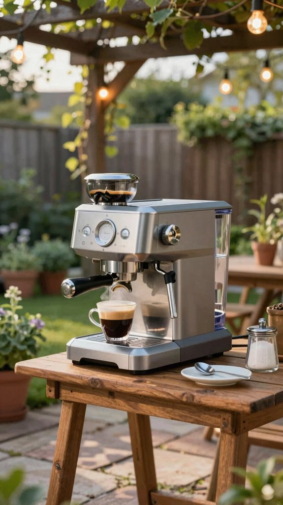 compact espresso with reservoir