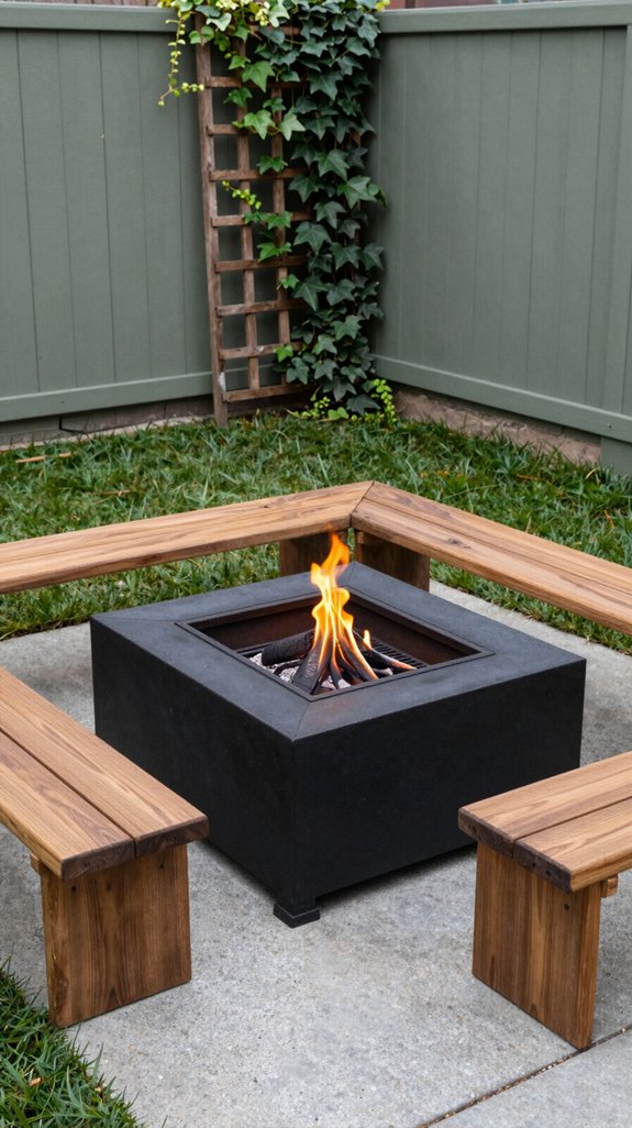 compact fire pit seating