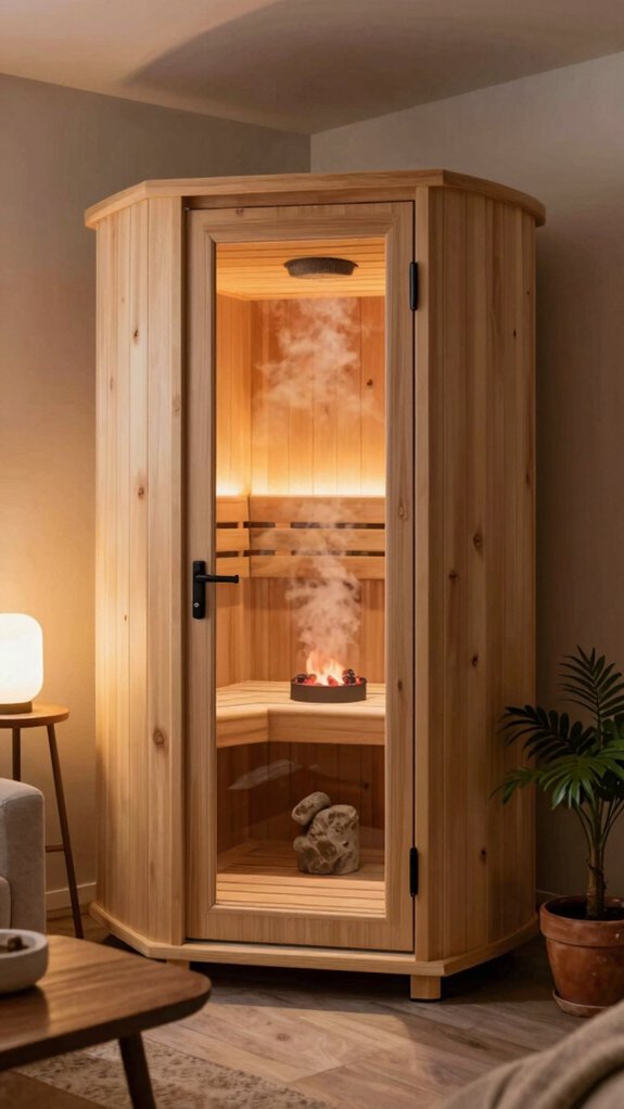 compact home sauna ideas