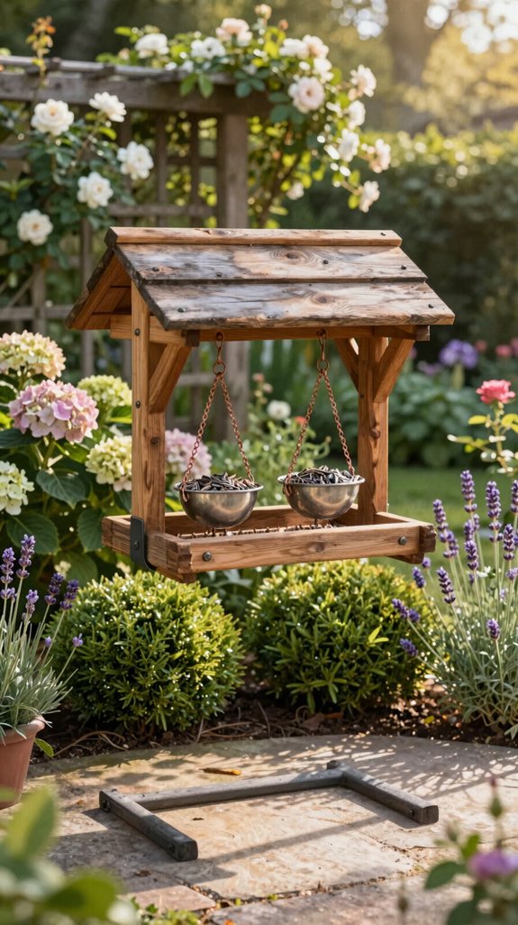 27 Backyard Garden Ideas for a Beautiful Outdoor Retreat 19 compact solar powered bird feeder