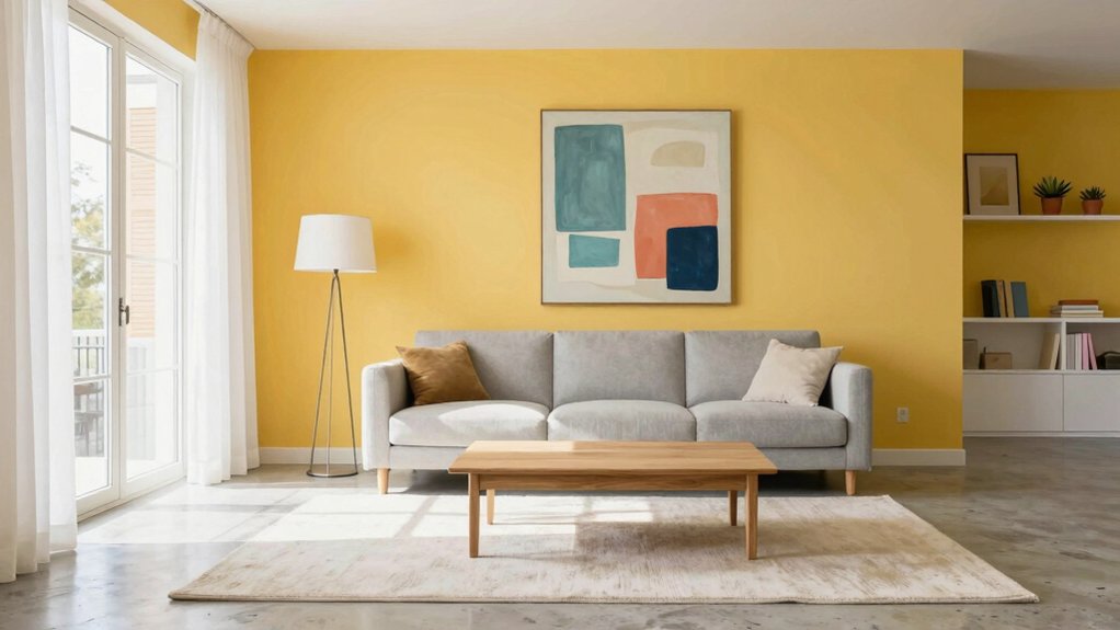 complementary hues for yellow walls
