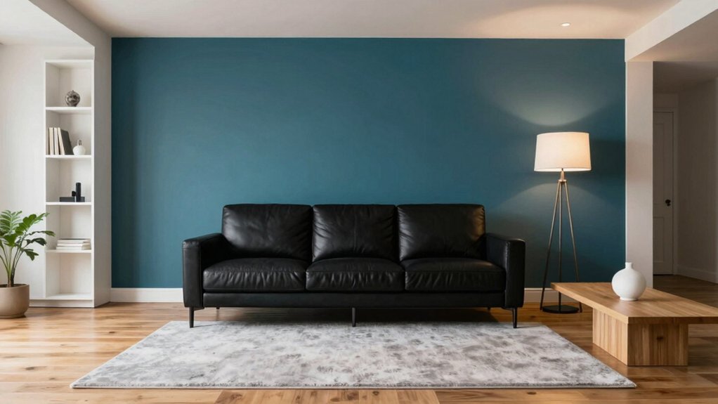complementary walls for black sofa